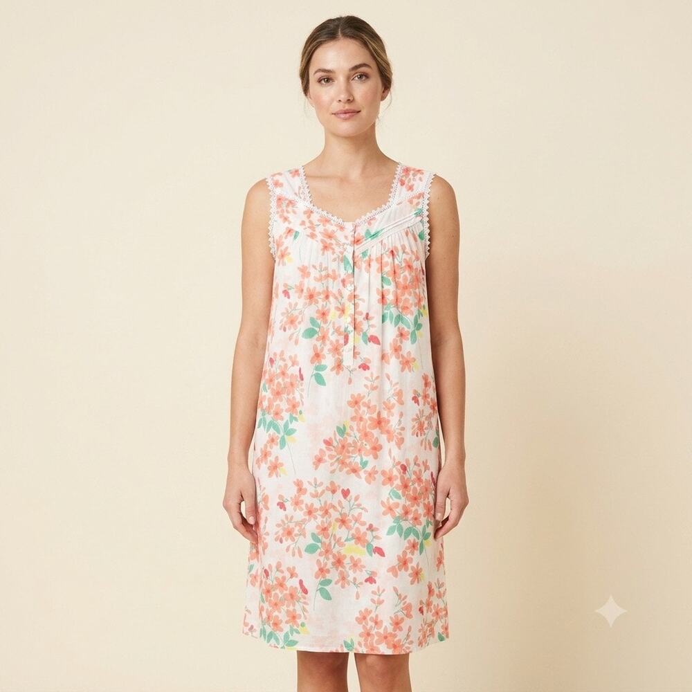 239-Jasmine Rose Cotton Nightgown size M / PTP 22”